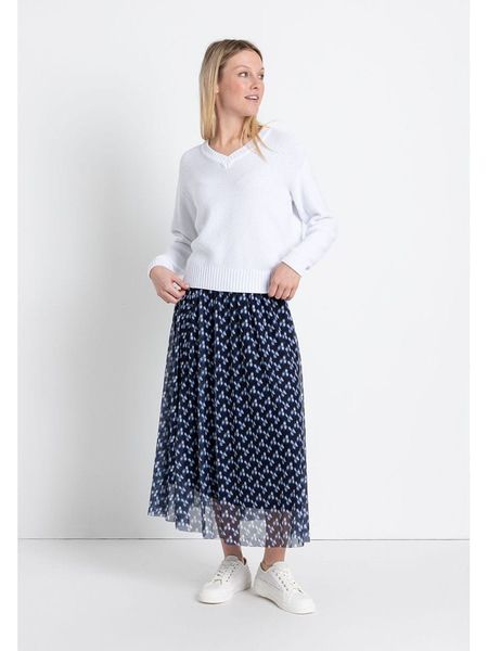 More & More Sweter w kolorze białym rozmiar: 38. Białe swetry More & More, bez wzorów, z bawełny, bez ramiączek. Za 91.77 zł.