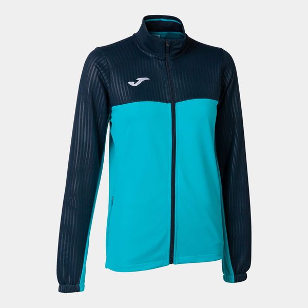 Bluza tenisowa damska Joma Montreal Full Zip. Niebieskie bluzy Joma, xs, bez wzorów, sportowe, bez ramiączek, bez kaptura. Za 149.00 zł.