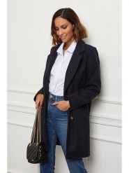 L'armoire de Suzette Płaszcz przejściowy w kolorze granatowym rozmiar: 40. Niebieskie płaszcze L'armoire de Suzette, l, bez wzorów, klasyczne, bez kaptura. Za 201.95 zł.