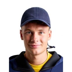 Czapka Slam Deck Dorosłych. Niebieskie czapki z daszkiem SLAM, bez wzorów, z bawełny, sportowe. Za 111.35 zł.
