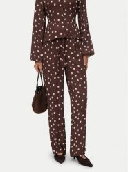 Vero Moda Spodnie materiałowe Elisa 10347961 Brązowy Loose Fit. Brązowe spodnie materiałowe Vero Moda, bez wzorów, z materiału. Za 179.99 zł.