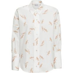 Bluzka oversize bonprix biel wełny z nadrukiem. Bluzki marki Reserved. Za 54.99 zł.