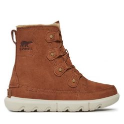 Śniegowce Sorel. Brązowe śniegowce Sorel, bez wzorów, bez zapięcia. Za 699.99 zł.