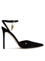 Elisabetta Franchi Szpilki SA-04L-67E2-V570 Czarny. Czarne szpilki Elisabetta Franchi, bez wzorów, ze skóry, bez obcasa, na szpilce, bez zapięcia. Za 2,439.00 zł.