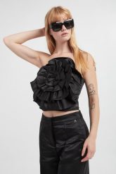 Top damski TWINSET ACTITUDE. Topy Twinset Milano, s, bez wzorów, bez kołnierzyka, bez ramiączek. W wyprzedaży za 233.83 zł.