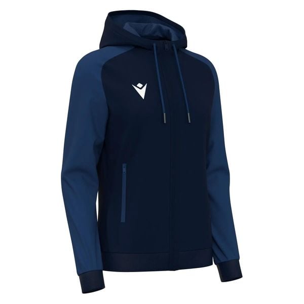 Damska bluza z kapturem full zip Macron Atlas. Niebieskie bluzy z kapturem Macron, l, bez wzorów, z dzianiny, z kapturem. Za 236.00 zł.