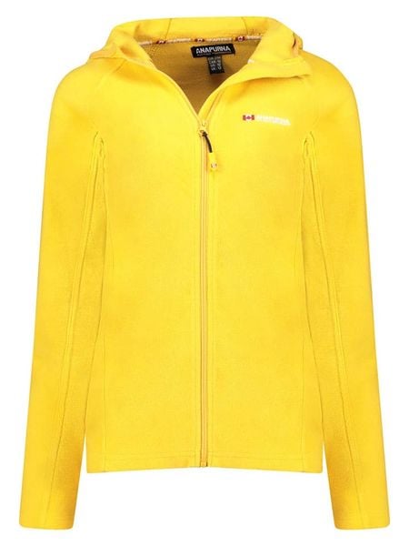 ANAPURNA Kurtka polarowa "Tugoodana" w kolorze żółtym rozmiar: L. Żółte kurtki ANAPURNA, l, bez wzorów, z polaru, bez kaptura. Za 87.40 zł.