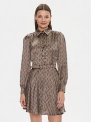 Marciano Guess Sukienka codzienna 4RGK37 7014A Brązowy Regular Fit. Brązowe sukienki Marciano Guess, na co dzień, z aplikacjami, z syntetyku, bez kołnierzyka, bez ramiączek, proste. Za 539.99 zł.