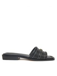 Michael Kors Klapki Mandy Slide 40R5MAFS2L Czarny. Czarne klapki Michael Kors, bez wzorów, ze skóry, bez obcasa, bez zapięcia. Za 639.99 zł.