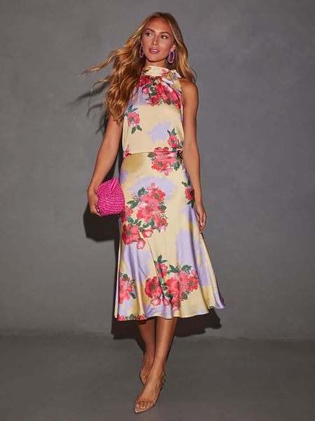 LA Angels 2-częściowy zestaw ze wzorem rozmiar: S. Spódnice LA Angels, na co dzień, s, bez wzorów, midi, proste. Za 122.67 zł.