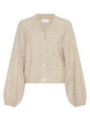 MOSS COPENHAGEN Kardigan "Hila Hope" w kolorze kremowym rozmiar: M/L. Brązowe swetry Moss Copenhagen, l, bez wzorów, bez ramiączek. Za 200.13 zł.