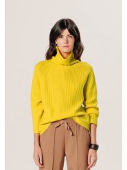 Rodier Kaszmirowy sweter w kolorze żółtym rozmiar: XL. Żółte swetry Rodier, xl, bez wzorów, z kaszmiru, bez ramiączek. Za 913.77 zł.