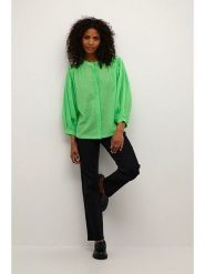 Kaffe Bluzka "Roca" w kolorze zielonym rozmiar: 44. Zielone bluzki Kaffe, bez wzorów, z bawełny, bez kołnierzyka, bez ramiączek. Za 79.21 zł.