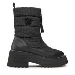 Botki Liu Jo. Czarne botki Liu Jo, bez wzorów, bez obcasa, na płaskiej podeszwie, bez zapięcia. Za 579.99 zł.