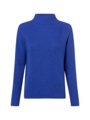 Marie Lund Sweter Kobiety Bawełna niebieski, XS. Niebieskie swetry Marie Lund, uniwersalny, bez wzorów, z bawełny, klasyczne, bez ramiączek. Za 299.95 zł.