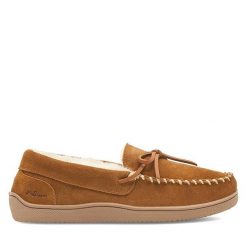 Kapcie MYSLIPPERS. Brązowe kapcie MYSLIPPERS, bez wzorów. Za 99.99 zł.