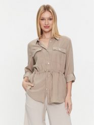 ONLY Koszula Aris 15310852 Beżowy Regular Fit. Brązowe koszule ONLY, s, bez wzorów, z wiskozy, bez kołnierzyka, bez ramiączek. Za 139.99 zł.