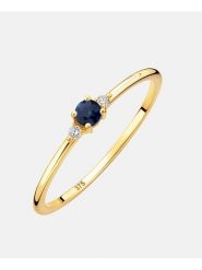 Revoni Złoty pierścionek z diamentami i szafirem rozmiar: 52. Niebieskie pierścionki Revoni, z diamentem, złote. Za 913.99 zł.