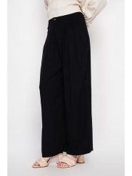 Le Jardin du Lin Spodnie w kolorze czarnym rozmiar: 42. Czarne spodnie materiałowe Le jardin du lin, bez wzorów, z materiału, z podwyższonym stanem. Za 108.99 zł.