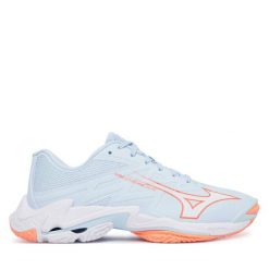 Buty halowe Mizuno. Niebieskie buty treningowe Mizuno, bez wzorów, bez zapięcia, mizuno wave. Za 689.99 zł.