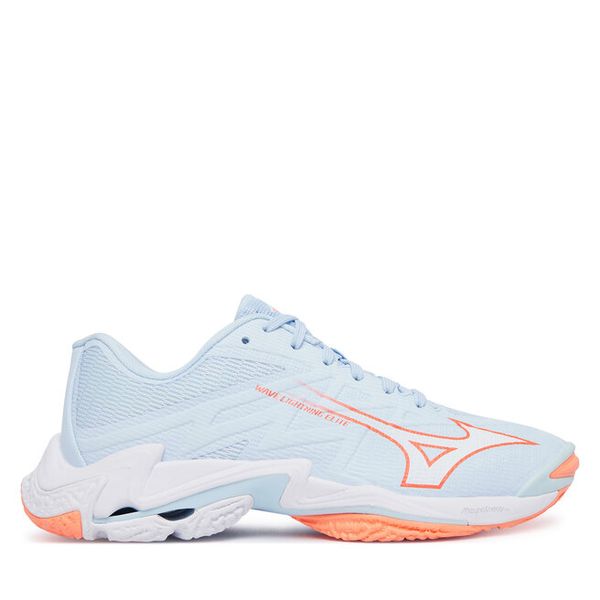 Buty halowe Mizuno. Niebieskie buty sportowe lifestyle Mizuno, bez wzorów, sportowe, bez zapięcia, mizuno wave. Za 689.99 zł.