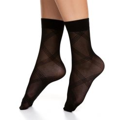 Czarne Damskie Skarpetki Bezpalcowe Wzorzyste 1 Para. Czarne skarpetki Moraj, bez wzorów, z materiału. Za 15.99 zł.