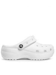 Crocs Klapki Classic Platform Clog W 206750 Biały. Białe klapki Crocs, bez wzorów, z tworzywa sztucznego, bez obcasa, bez zapięcia. Za 279.99 zł.