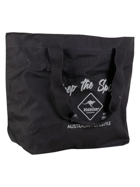 Roadsign Shopper bag w kolorze czarnym rozmiar: onesize. Czarne shopper bag Roadsign, bez wzorów, z materiału, na ramię, z nadrukiem, bez dodatków. Za 30.99 zł.