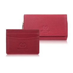 Zestaw prezentowy dla niej portfel damski skórzany T-138 i etui na karty T-151 Paolo Peruzzi ZUP-145-RD. Czerwone portfele PAOLO PERUZZI, bez wzorów, ze skóry. Za 129.00 zł.