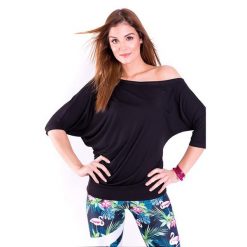 Bluzka do tańca damska 2skin SPONTANIC BLACK. Czarne bluzki 2SkIN, uniwersalny, bez wzorów, z elastanu, bez kołnierzyka, bez ramiączek. Za 119.00 zł.
