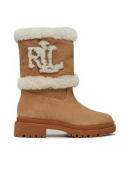 LAUREN RALPH LAUREN Botki 802915440001 Brązowy. Brązowe botki Lauren Ralph Lauren, bez wzorów, ze skóry, bez obcasa, na płaskiej podeszwie, bez zapięcia. Za 999.99 zł.