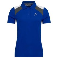 Koszulka polo damska CLUB 22 Tech. Niebieskie t-shirty sportowe Head, m, bez wzorów, z poliesteru, bez ramiączek, tenisowe. Za 264.00 zł.