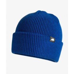 Czapka zimowa DZIK® niebieska. Niebieskie czapki zimowe DZIK, bez wzorów, ze skóry. Za 139.99 zł.