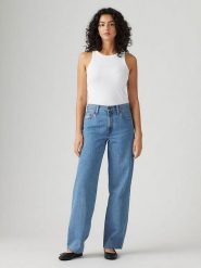 Levi's Dżinsy - Baggy fit - w kolorze niebieskim rozmiar: W29/L34. Niebieskie jeansy Levi's, l, z aplikacjami, klasyczne, z podwyższonym stanem. Za 234.95 zł.