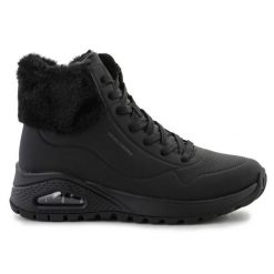 Buty Skechers Uno Rugged Fall Air 167274-BBK czarne. Czarne buty treningowe bez wzorów, z materiału, bez zapięcia. Za 585.80 zł.