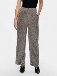 YAS Spodnie materiałowe 26032755 Srebrny Regular Fit. Szare spodnie materiałowe YAS, bez wzorów, z materiału. Za 199.99 zł.