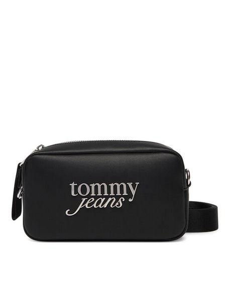 Tommy Jeans Torebka Tjw Bold Script Camera Bag AW0AW17897 Czarny. Czarne listonoszki Tommy Jeans, bez wzorów, z jeansu, bez dodatków. Za 209.99 zł.