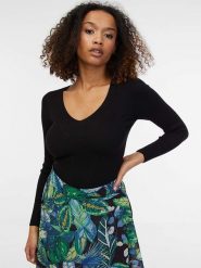 Orsay Sweter w kolorze czarnym rozmiar: L. Czarne swetry Orsay, l, bez wzorów, prążkowane, bez ramiączek. Za 57.20 zł.