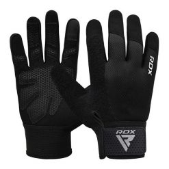 Rękawiczki RDX W1F Full Finger. Czarne rękawiczki RDX SPORTS, bez wzorów, sportowe. Za 89.99 zł.