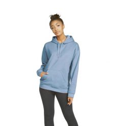Bluza z kapturem Gildan Midweight Softstyle. Niebieskie bluzy GILDAN, xl, bez wzorów, z bawełny, klasyczne, bez ramiączek, z kapturem. Za 114.80 zł.
