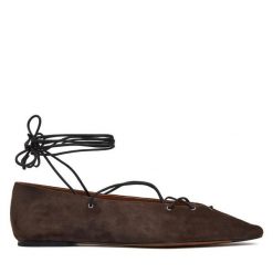 Baleriny LAUREN RALPH LAUREN. Brązowe baleriny Lauren Ralph Lauren, bez wzorów, bez obcasa, bez zapięcia. Za 1,799.00 zł.