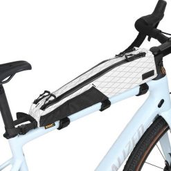 Torba rowerowa na ramę długa Rhinowalk BHD0015 2,1L bikepacking. Czarne torby sportowe RHINOWALK, bez wzorów, z materiału, na ramię. Za 199.00 zł.