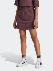 Adidas Spódnica mini adicolor Classics Suede HM1687 Bordowy Slim Fit. Czerwone spódnice adidas, bez wzorów, z syntetyku, mini. Za 139.99 zł.