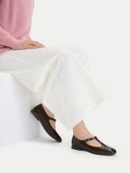 Lasocki Baleriny CEO-RST-ROMI-103 Brązowy. Brązowe baleriny Lasocki, bez wzorów, z lakierowanej skóry, bez obcasa, bez zapięcia. Za 169.99 zł.