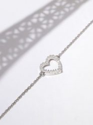 CARATELLI Złota bransoletka "Tu portes mon Coeur" z diamentami rozmiar: onesize. Szare bransoletki CARATELLI, z diamentem, złote. Za 696.20 zł.