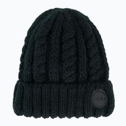 Czapka zimowa damska ROXY Tram Beanie. Czarne czapki zimowe Roxy, bez wzorów, z materiału, sportowe. Za 139.99 zł.