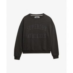 Bluza damska Superdry Athletic Tonal Applique Crew. Szare bluzy bez kaptura Superdry, m, bez wzorów, prążkowane, bez kaptura. Za 332.00 zł.