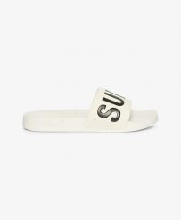 Superdry Vegan Core Pool Klapki z formowaną podeszwą – OPTIC/BLACK. Czarne klapki Superdry, bez wzorów, z poliesteru, bez obcasa, bez zapięcia. Za 156.10 zł.