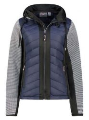 Geographical Norway Kurtka polarowa "Tagnifique" w kolorze granatowym rozmiar: XXL. Niebieskie kurtki Geographical Norway, xxl, z aplikacjami, z materiału, bez kaptura. Za 164.14 zł.