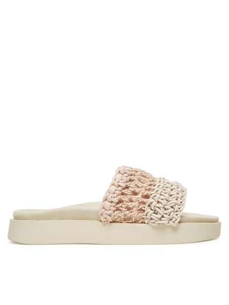 Inuikii Klapki Loose Knitted 70104-110 Beżowy. Brązowe klapki Inuikii, bez wzorów, z materiału, bez obcasa, bez zapięcia. Za 859.99 zł.